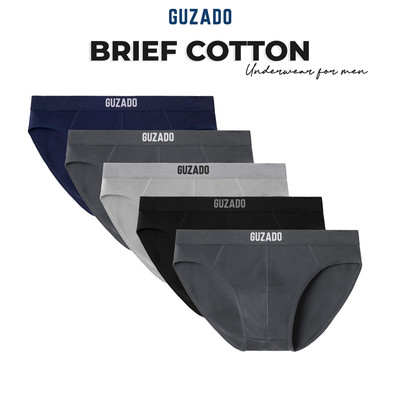 SET 5 Quần Sịp Nam Brief GUZADO 2 Lớp Cotton Kháng Khuẩn Hút Ẩm Cực Tốt CB5GBF-CB5GIBF25A001 (màu ngẫu nhiên)