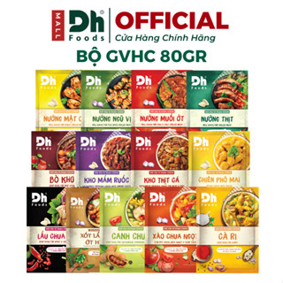 Bộ Gia Vị Hoàn Chỉnh Dh Foods - Sốt Gia Vị Nấu Ăn, Sốt Ướp Thịt Nướng, Gia Vị Nấu Lẩu, Canh Chua, Kho Thịt Tiện Lợi 80g