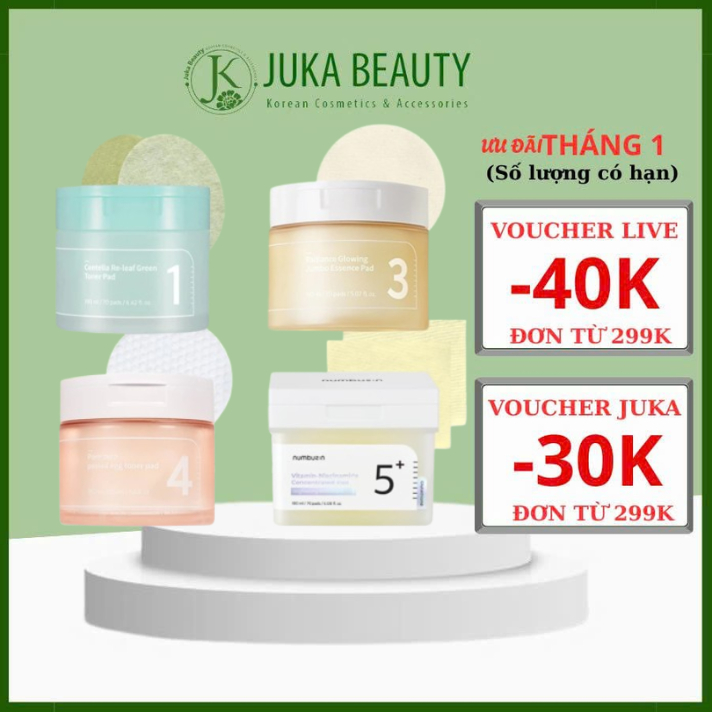 Miếng tẩy da chết Numbuzin Toner Pad No.4/ No.1/ No.5 (70 miếng)