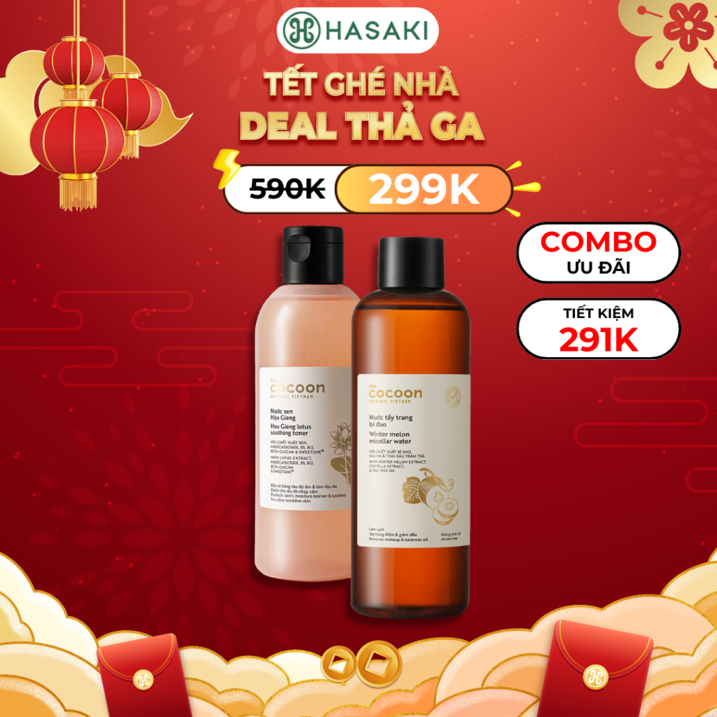 [DAILY] Combo Cocoon Nước Cân Bằng Sen Hậu Giang & Nước Tẩy Trang Bí Đao Hasaki Sản Phẩm Chính Hãng | BigBuy360 - bigbuy360.vn