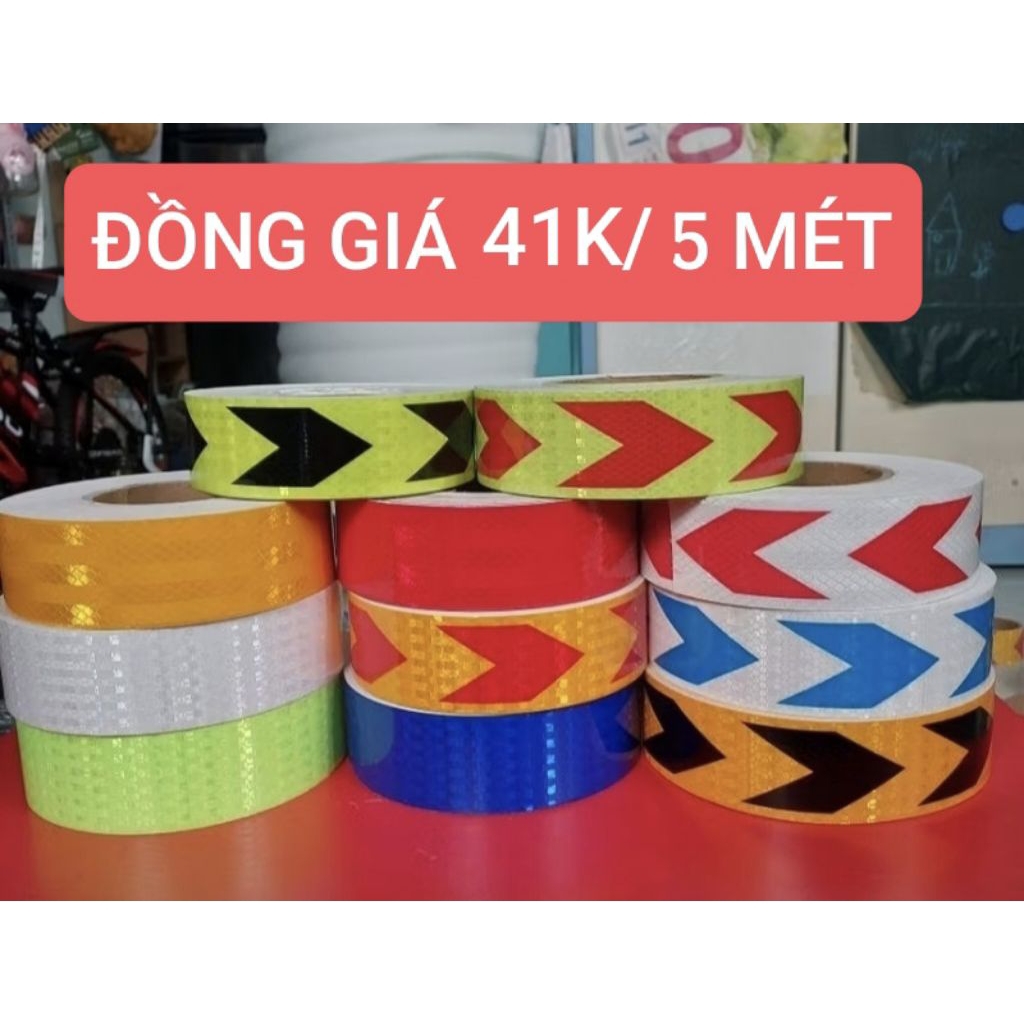 ĐỒNG GIÁ 41K/ 5 MÉT Cuộn Dán Phản Quang (Ảnh thật)