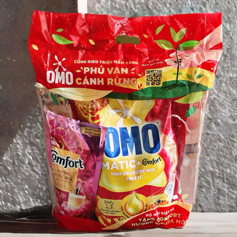 [TẶNG COMFORT KIÊU SA 400ml] NƯỚC GIẶT OMO MATIC + COMFORT TINH DẦU NƯỚC HOA TINH TẾ - OMO 3.6KG - O