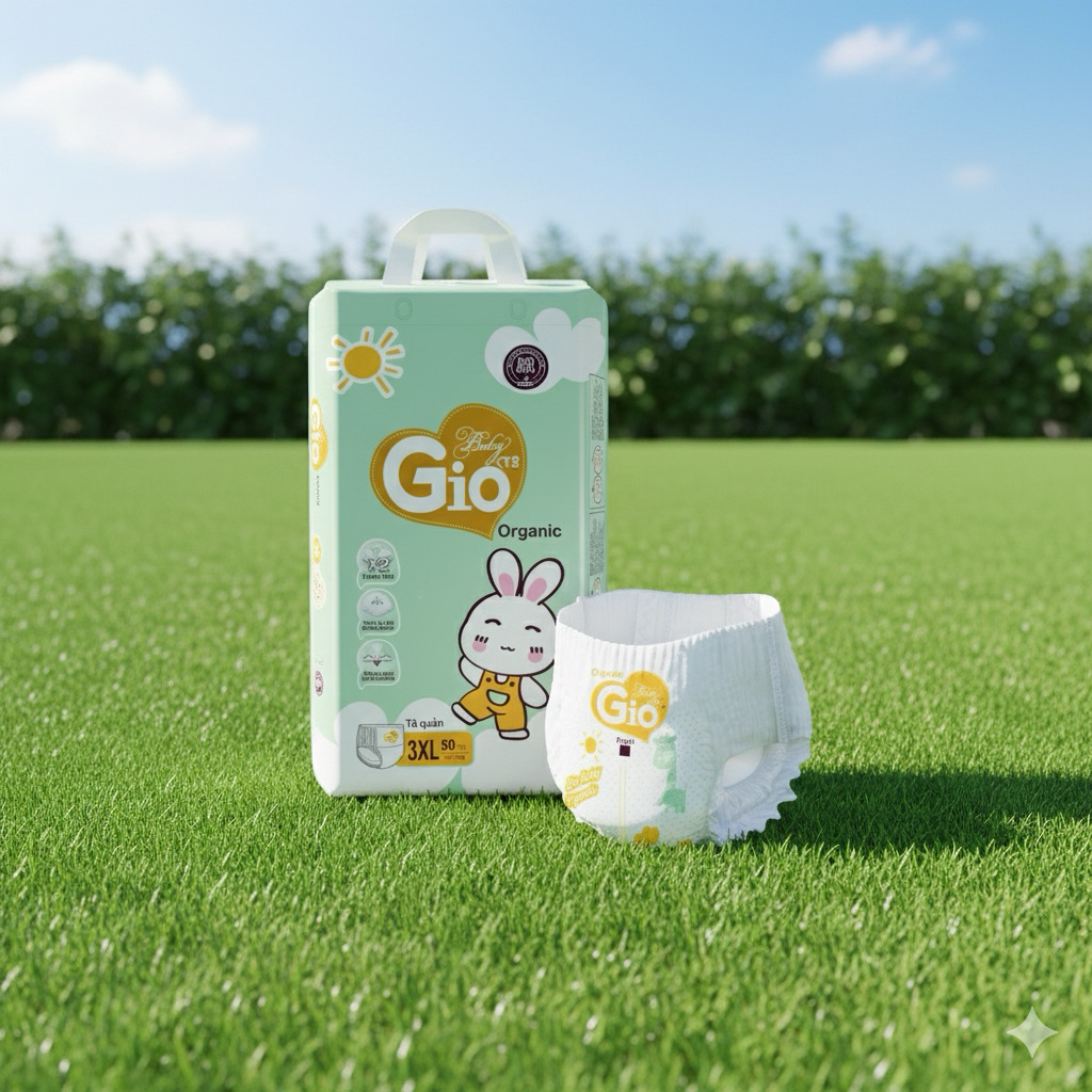 COMBO 2 Bịch Bỉm quần Baby Gio Organic 100 miếng giá rẻ