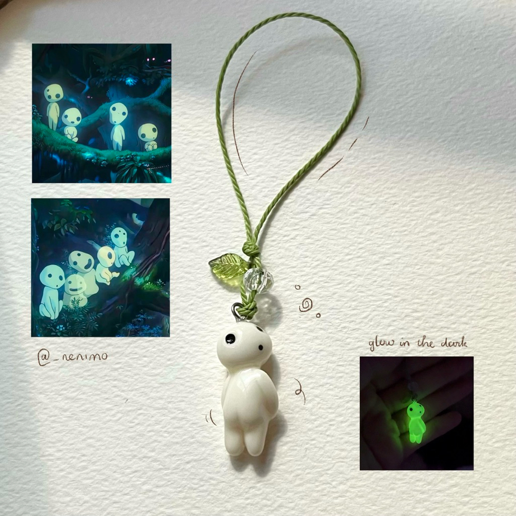 [Ghibli Fanmade] Móc khoá dây đeo điện thoại Kodama