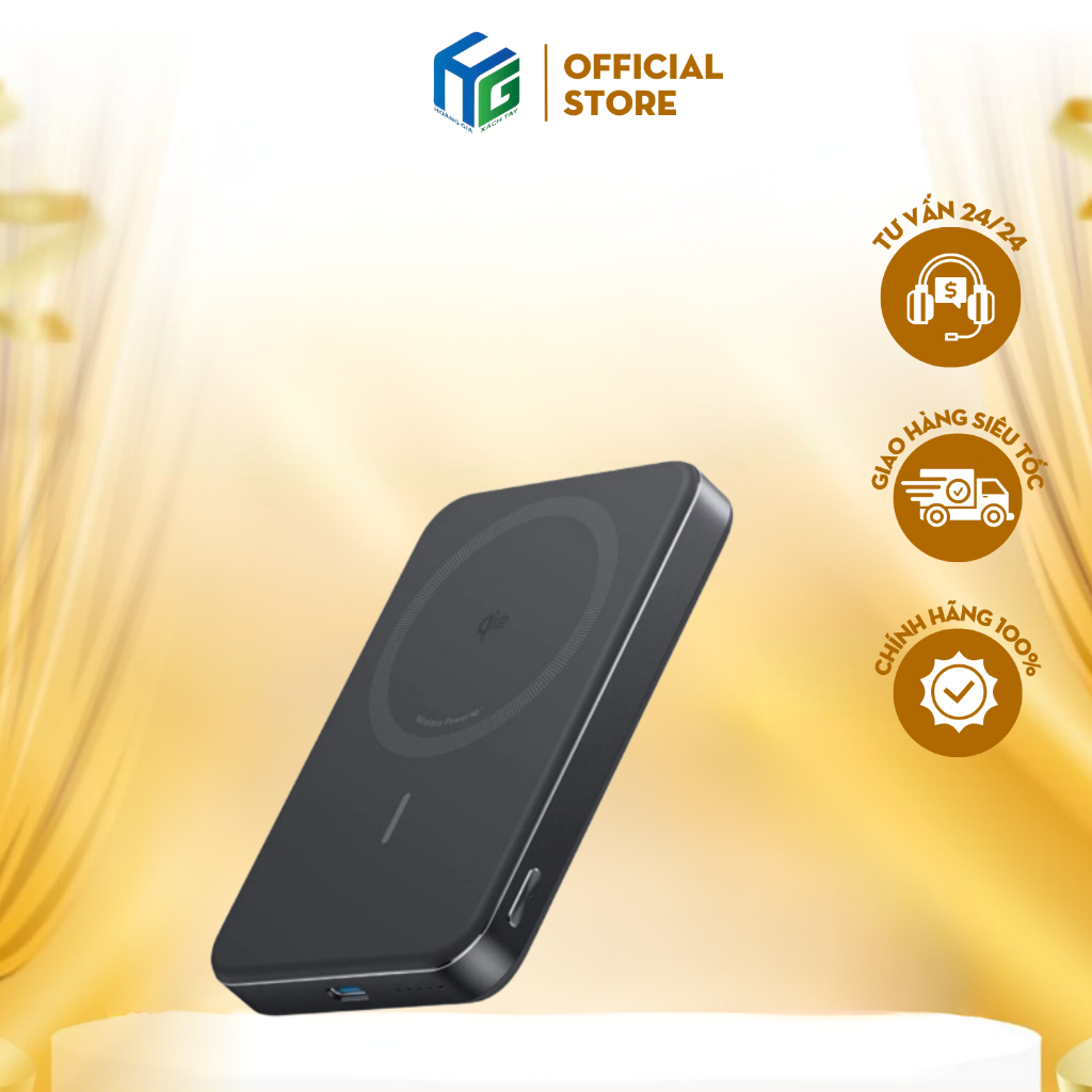 [HOẢ TỐC HCM] Pin Dự Phòng Anker Maggo Slim Qi2 10000mAh A1664 15W