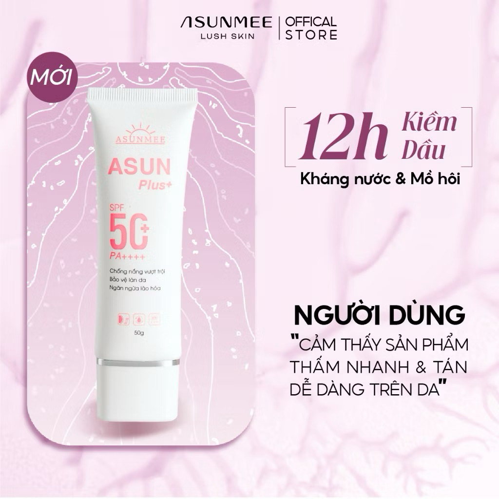 Kem Chống Nắng Asun SPF50+ PA++++ Nâng Tone Da Tự Nhiên – Chống Tia UV, Bảo Vệ Da 50g