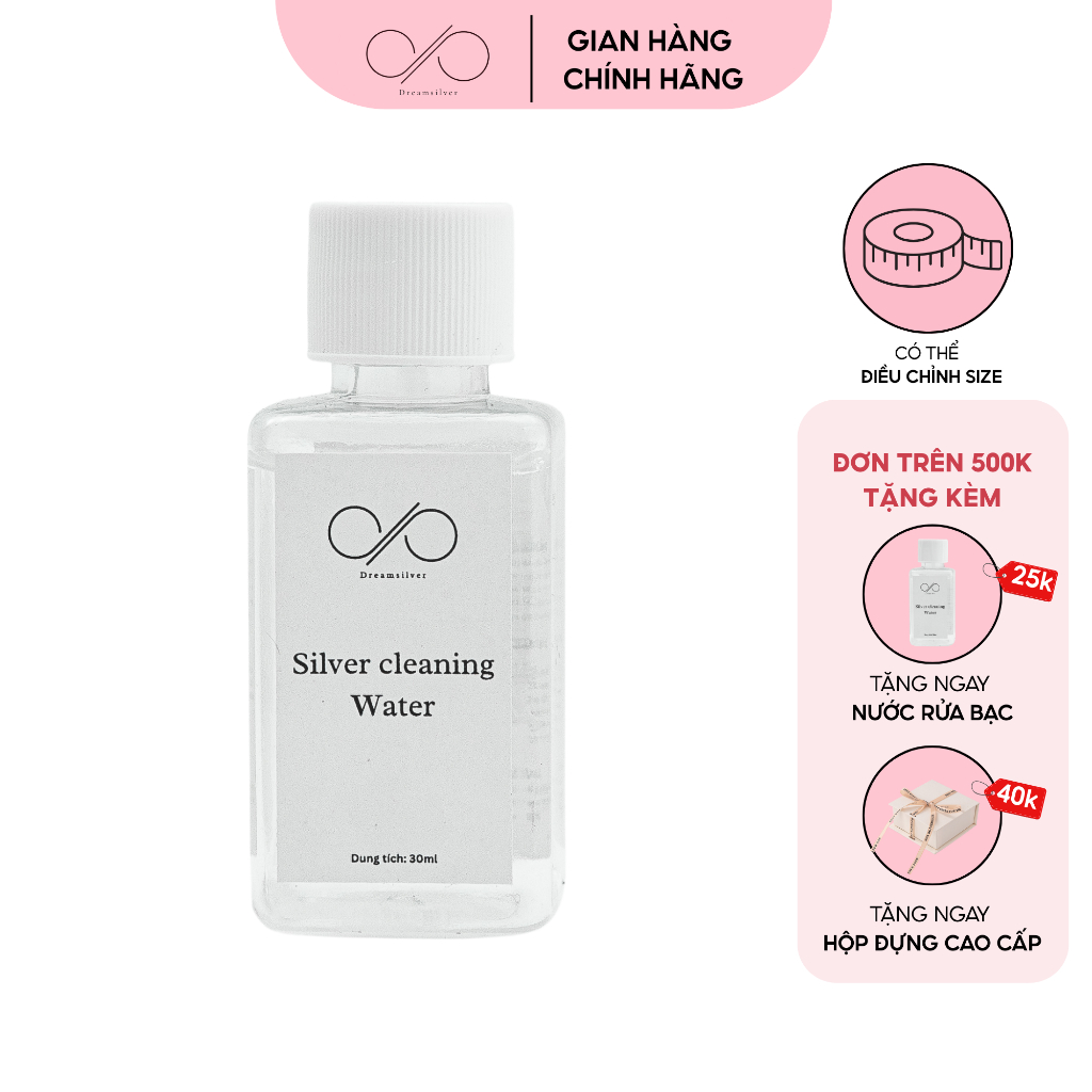 Nước Rửa Trang Sức Bạc DREAMSILVER Làm Sáng Bạc Như Mới Chai 30ml