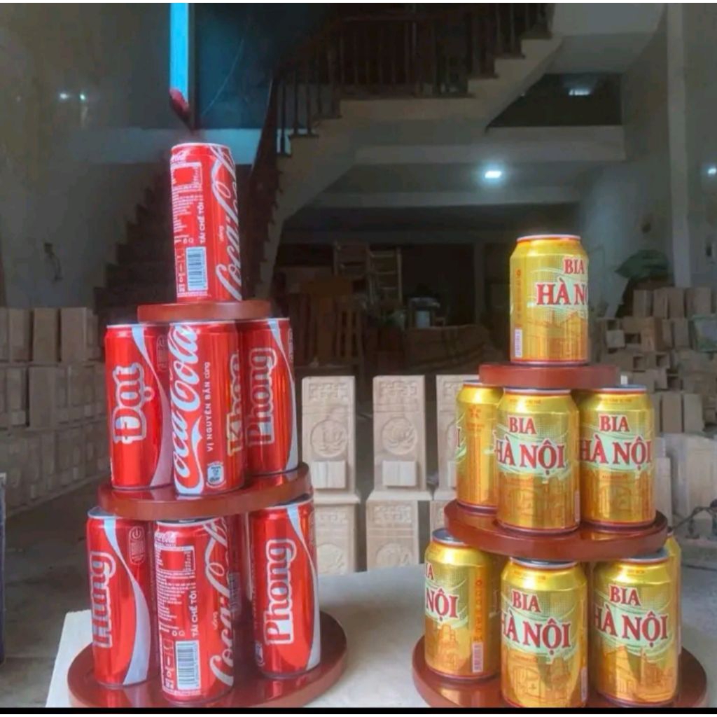 Tháp gỗ tài lộc, tháp gỗ phong thủy, tháp gỗ 3 tầng, ống nhang trơn