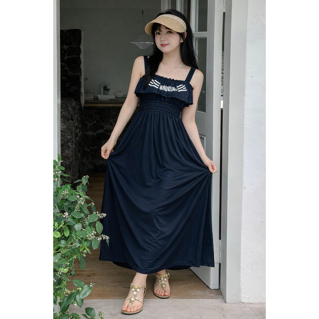 đầm maxi nhún bèo bigsize 65-120kg