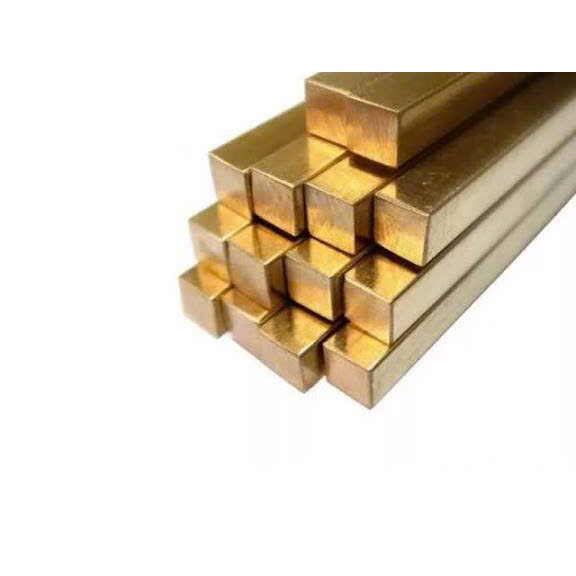 Đồng Vàng Đặc, Vuông 15mm x 15mm ( 15x15 ) Dài 50cm - 1m