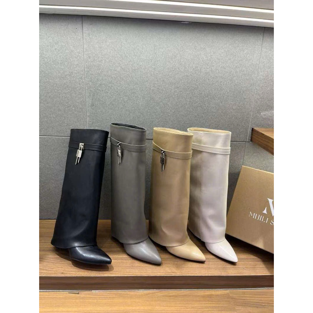 HÀNG CÓ SẴN GIAO NGAY 4 MÀU🎀Bellet Belle🎀 Giày Bốt Nữ Cao Ống Đứng Phối Khoá Da Cao Cấp-MIJILI-Boot Độn FORM NHỎ C2818-2 | BigBuy360 - bigbuy360.vn