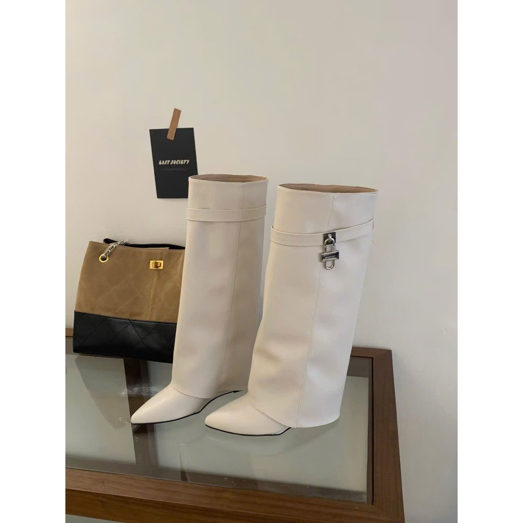 HÀNG CÓ SẴN GIAO NGAY 4 MÀU🎀Bellet Belle🎀 Giày Bốt Nữ Cao Ống Đứng Phối Khoá Da Cao Cấp-MIJILI-Boot Độn FORM NHỎ C2818-2 | BigBuy360 - bigbuy360.vn