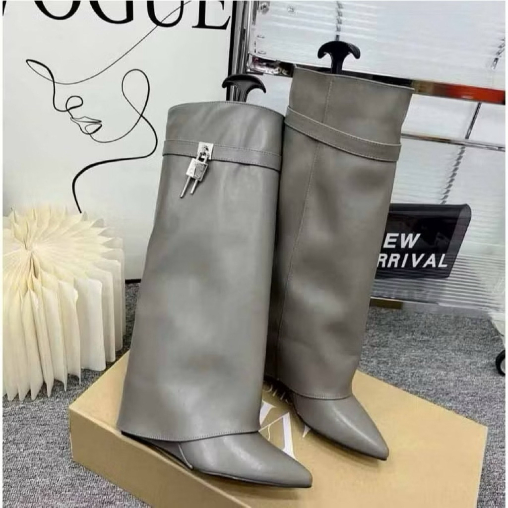 HÀNG CÓ SẴN GIAO NGAY 4 MÀU🎀Bellet Belle🎀 Giày Bốt Nữ Cao Ống Đứng Phối Khoá Da Cao Cấp-MIJILI-Boot Độn FORM NHỎ C2818-2 | BigBuy360 - bigbuy360.vn