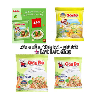 Combo 10 gói cháo ăn liền Gấu Đỏ thịt bằm/ đông cô / gà