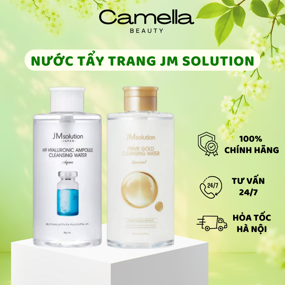 Nước Tẩy Trang JMsolution H9 Hyaluronic Ampoule Cleansing Water Aqua - Camella Beauty