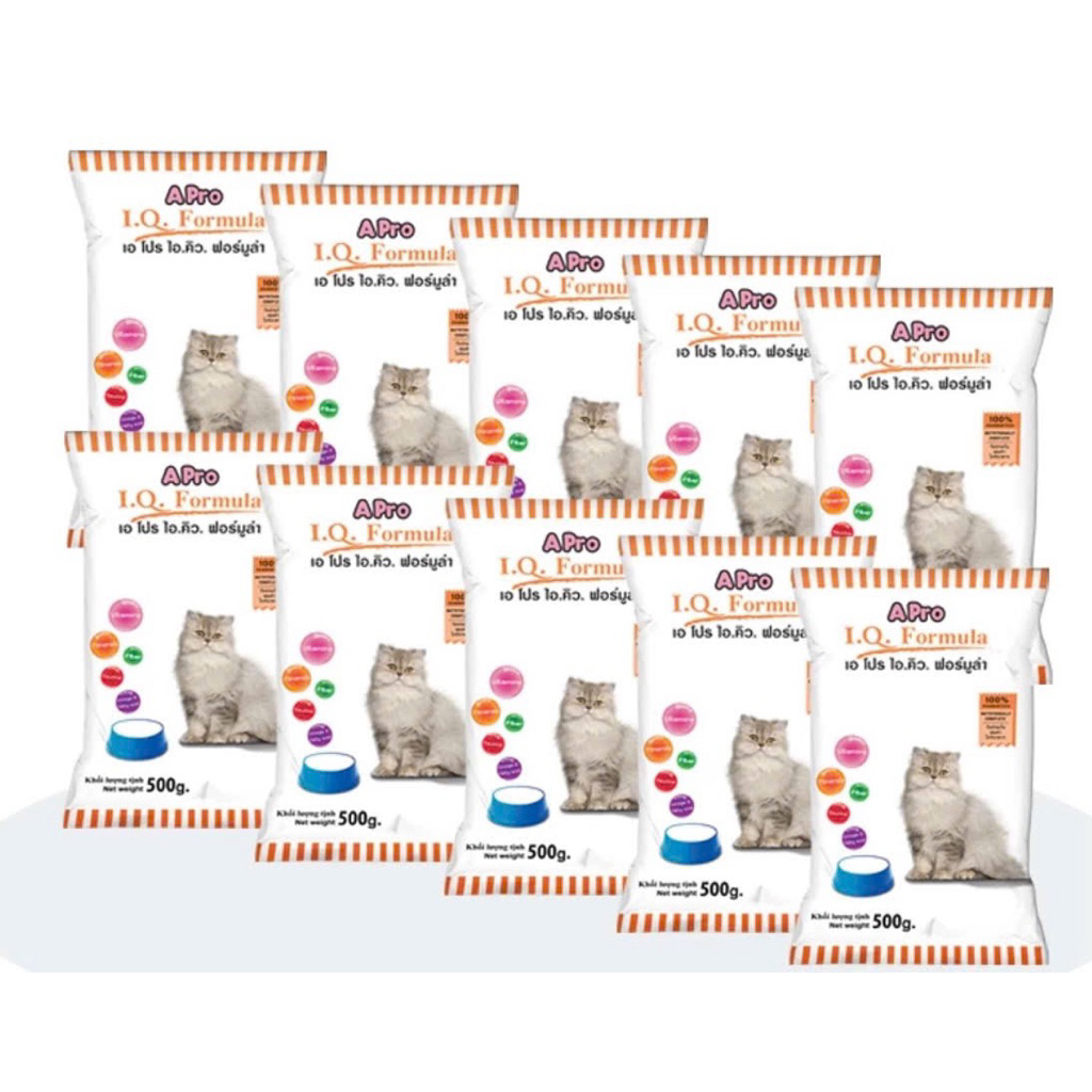 [COMBO 10 GÓI ] Thức ăn cho mèo Apro IQ 500g- hạt cho mèo Apro iq - pet xinh shop
