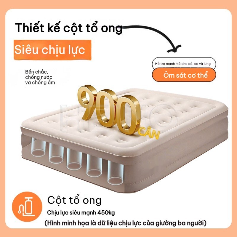 HEINO Nệm Hơi Điện Du Lịch Gọn Nhẹ Chống Thấm Bơm Xả Hơi Nhanh Bền Chắc Cho Cắm Trại Tặng Túi Đựng | BigBuy360 - bigbuy360.vn