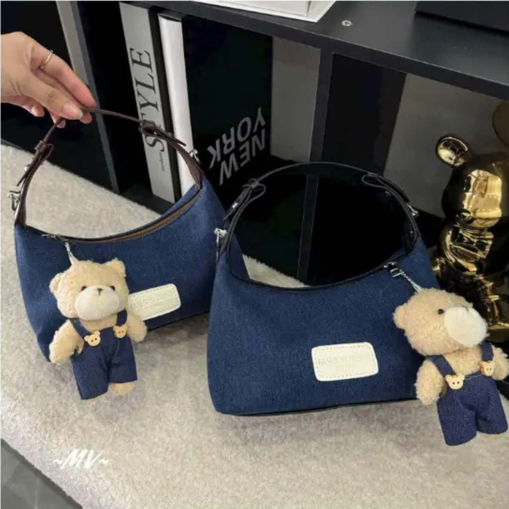 Túi xách tay nữ KAMILA túi đeo vai size 20cm kèm gấu dễ thương CK1327