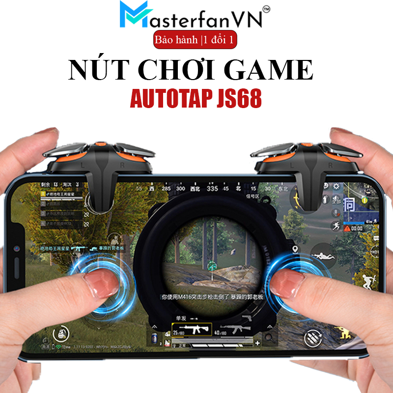Nút Bấm Chơi Game JS68 - Hỗ Trợ Autotap 68 Nhịp/Giây, Pin Lớn, Dày 13mm, Chơi PUBG/Free Fire