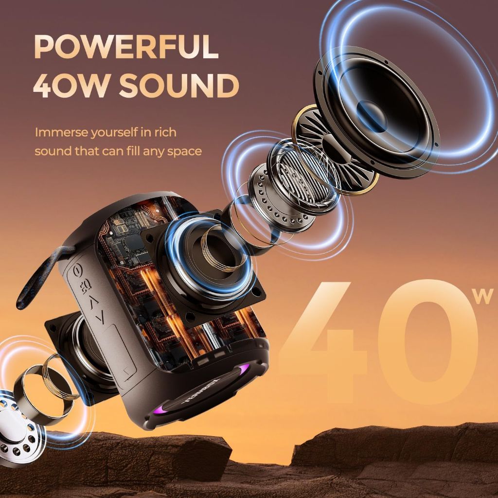 Loa X5 Pro Max Phiên Bản 2026 Bluetooth 5.3 Mini Công suất 40W, Loa Bass Căng, Kháng nước IPX6 Chính Hãng | BigBuy360 - bigbuy360.vn