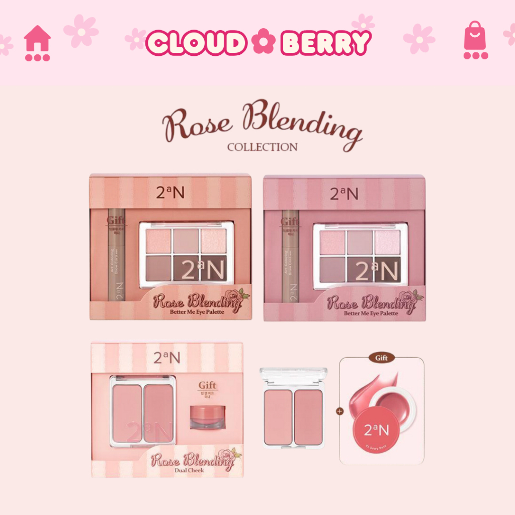 BST Gồm Bảng Mắt Và Bảng Má 2aN Rose Blending Hàng Nội Địa