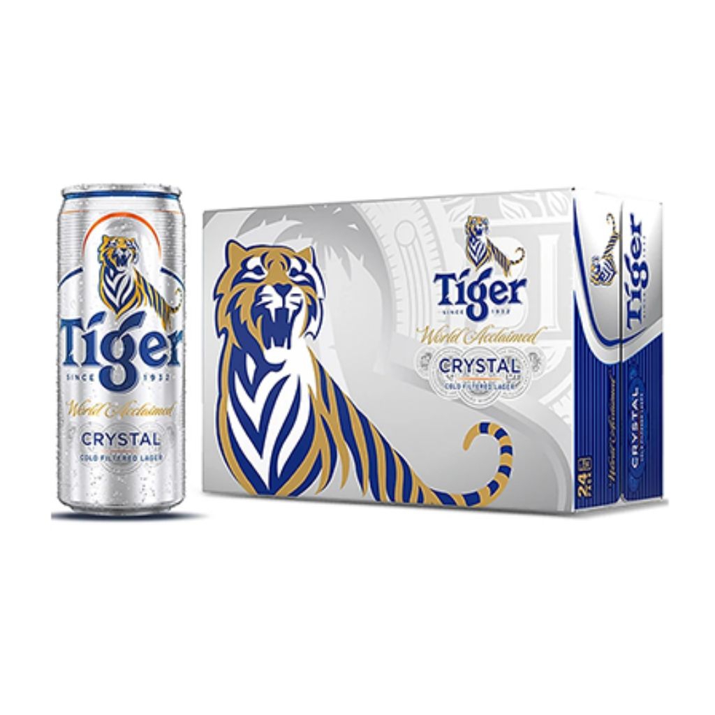 Thùng Bia Tiger bạc Crystal 20 lon 330ml