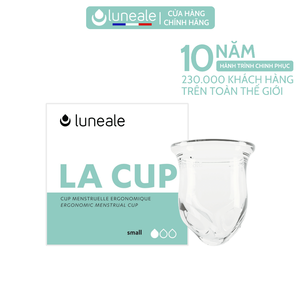 Cốc Nguyệt San Không Đuôi La Cup Luneale Size S Nhập Khẩu Pháp Chính Hãng