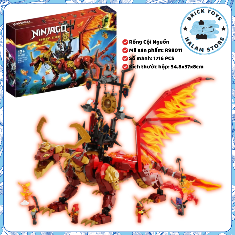 [HOT 2025] Mô hình đồ chơi Ninjago Dragons Rising R98011 Source Dragon Rồng Cội Nguồn