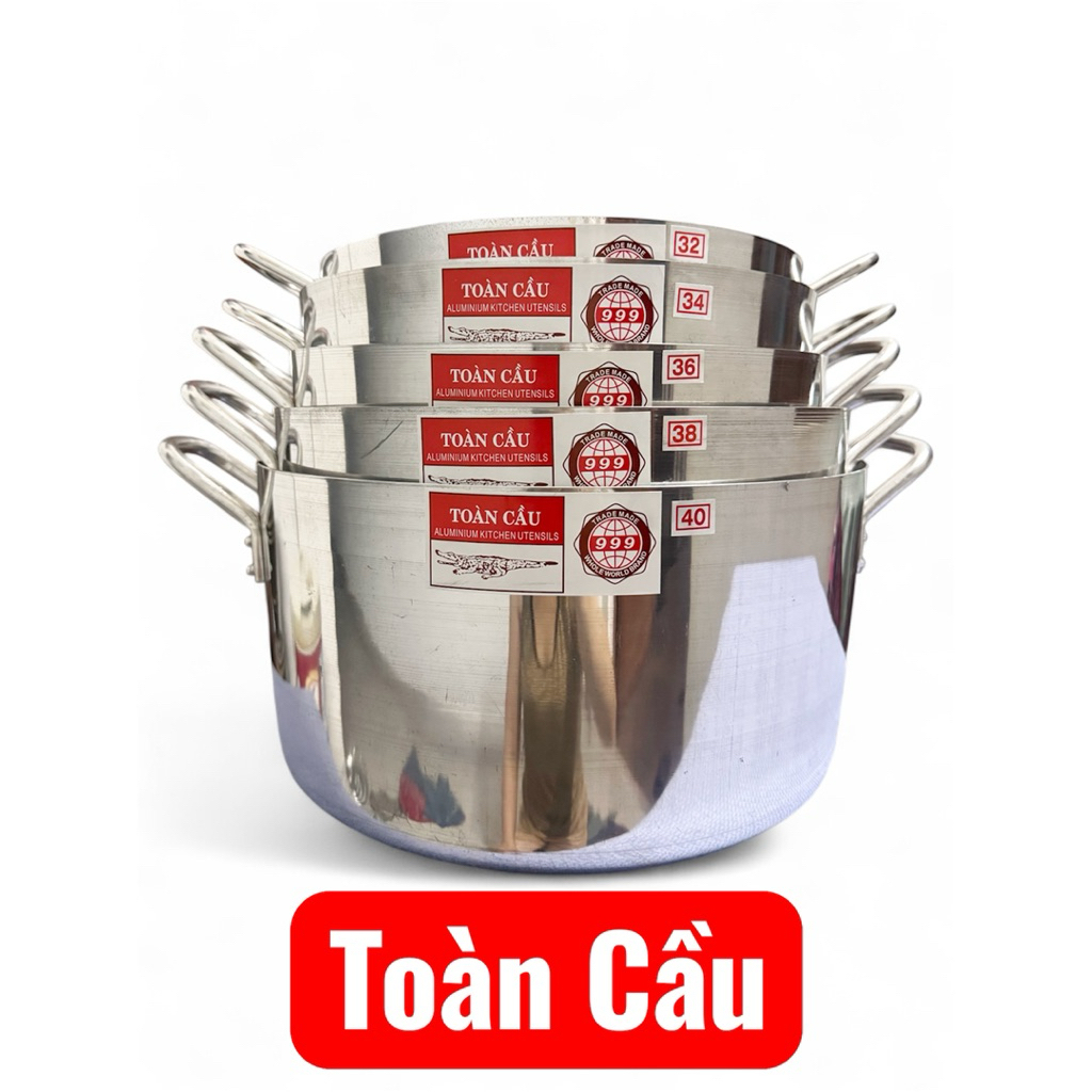Nồi nhôm Toàn Cầu cao cấp size 32cm đến 40cm