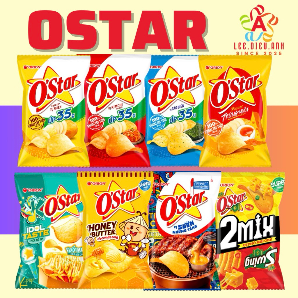 [30g] Combo 10 gói 20 gói Snack Khoai tây Orion - Snack Ostar 30g