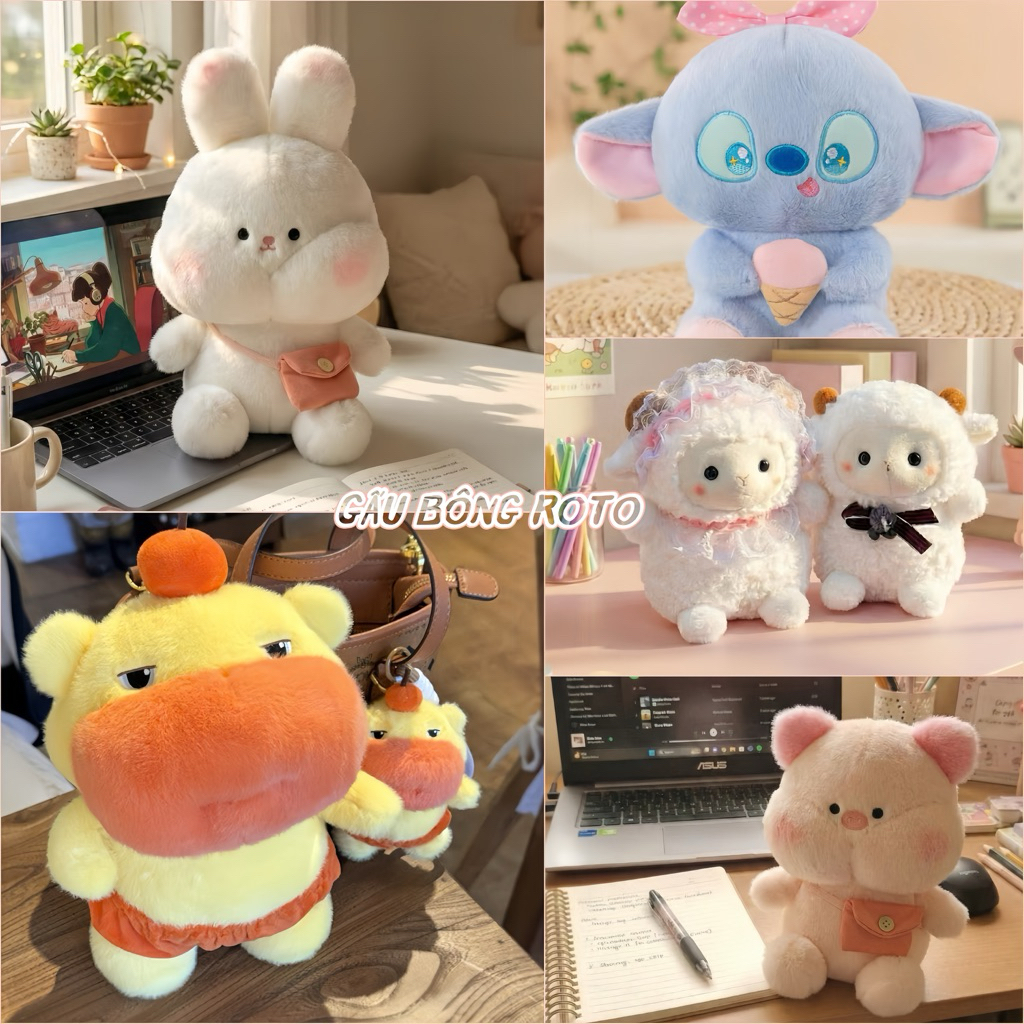 [HoảTốcHCM] Gấu Bông mini ,hot trend size 20-30cm , thú nhồi bông mini đủ siêu cute đáng yêu giá rẻ