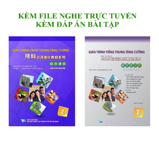 Sách - Combo: Giáo Trình Tiếng Trung Tăng Cường- kèm Bài tập tổng hợp Tập 2+KÈM FILE NGHE ONLINE