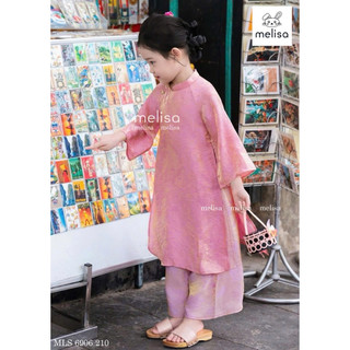 Áo dài bé gái cao cấp Melisa 8-45kg