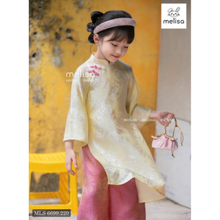 Áo dài bé gái cao cấp Melisa 8-45kg