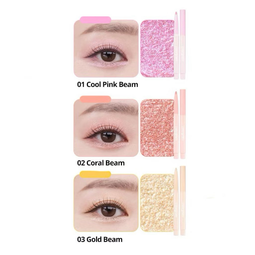 [AUTH 100%] BÚT NHŨ MẮT COLORGRAM GLITTER UNDER EYE MAKER #01 COOL PINK BEAM