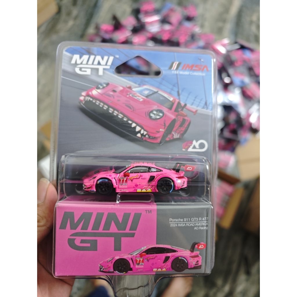 [XESAMSET]mô hình xe đua Mini GT Porsche 911 GT3 R #77 AO Roxy