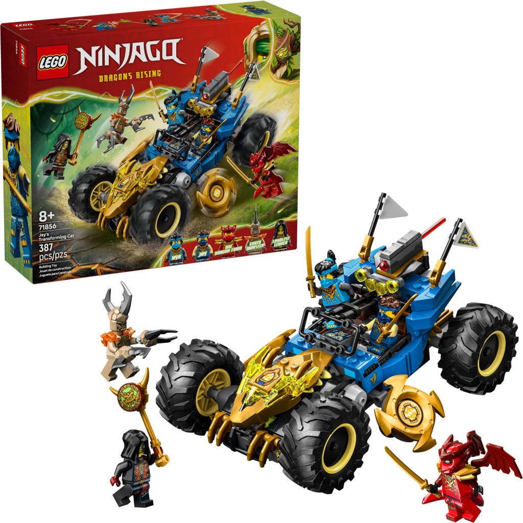 71856 Lego Ninjago Dragons Rising Season 4 Jay's Transforming Car- Đồ chơi lắp ráp, xe biến hình của