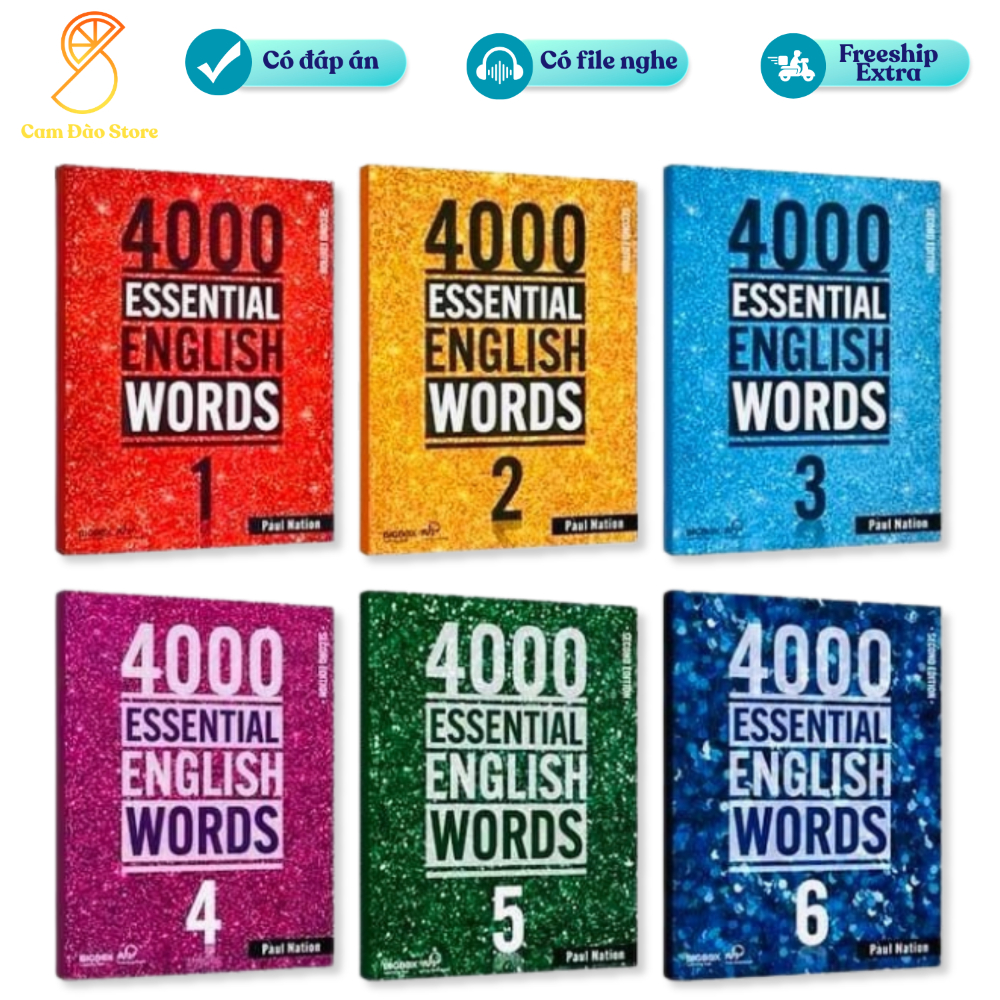 4000 Essential English Words – Bộ 6 Cuốn Học Từ Vựng Tiếng Anh, Có bán lẻ - Có Đáp Án, File Nghe
