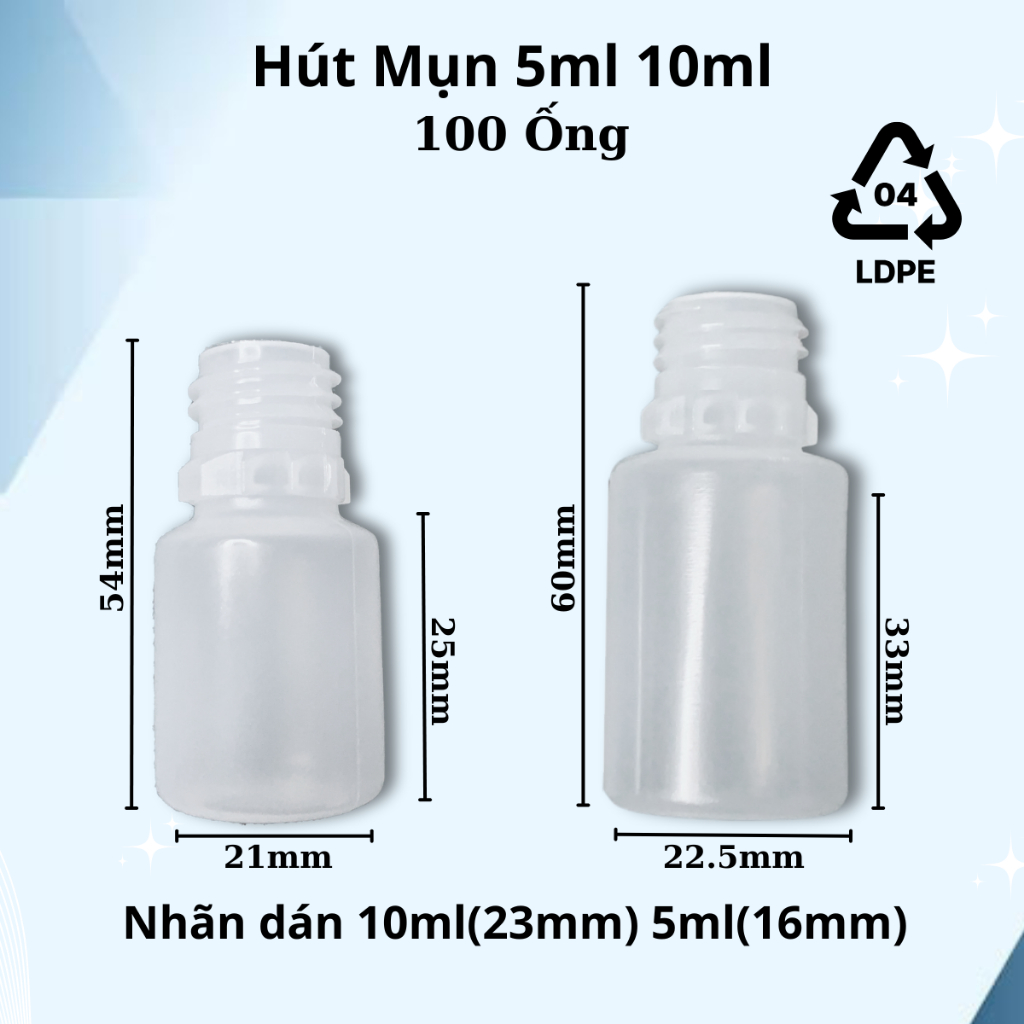 Ống hút mụn máu bầm loại dày mạnh [100 ống] , lọ hút mụn dày cứng hút mạnh dùng trong spa