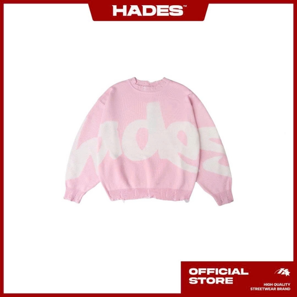 HADES REBEL SWEATER KNIT - PINK - HADES Brand chính hãng Áo sweater tay dài knit unisex / hồng