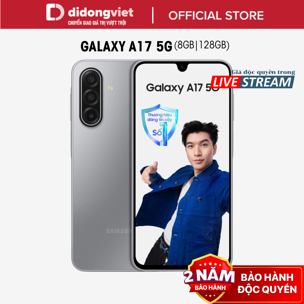 (KOL) Điện thoại Samsung Galaxy A17 5G 8GB | 128GB, Màn hình 6,7" 90Hz - Exynos 1330 - 5000mAh, Bảo hành 2 năm | BigBuy360 - bigbuy360.vn