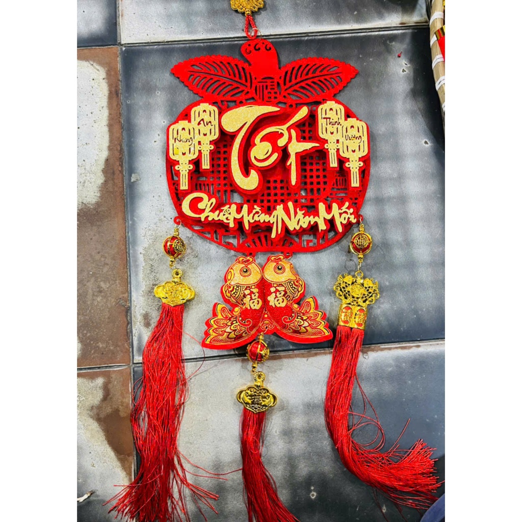 (Có sẵn) Khánh Tết quả Táo - Khánh treo Tết 2026- đồ trang trí Tết - chữ treo cửa Tết