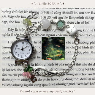 [CÓ SẴN] Đồng hồ đeo tay nữ handmade custom thép không gỉ màu đỏ - xanh lá phong cách Nhật Bản '𝐀𝐤𝐚𝐢 𝐌𝐨𝐫𝐢' 𝗪𝗮𝘁𝗰𝗵