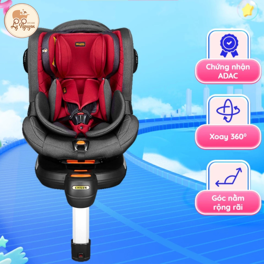 [Ly Nguyễn Store] Ghế ngồi ô tô CHILUX SAFE 360 cao cấp cho bé sơ sinh - Thanh chống lật an toàn, gó