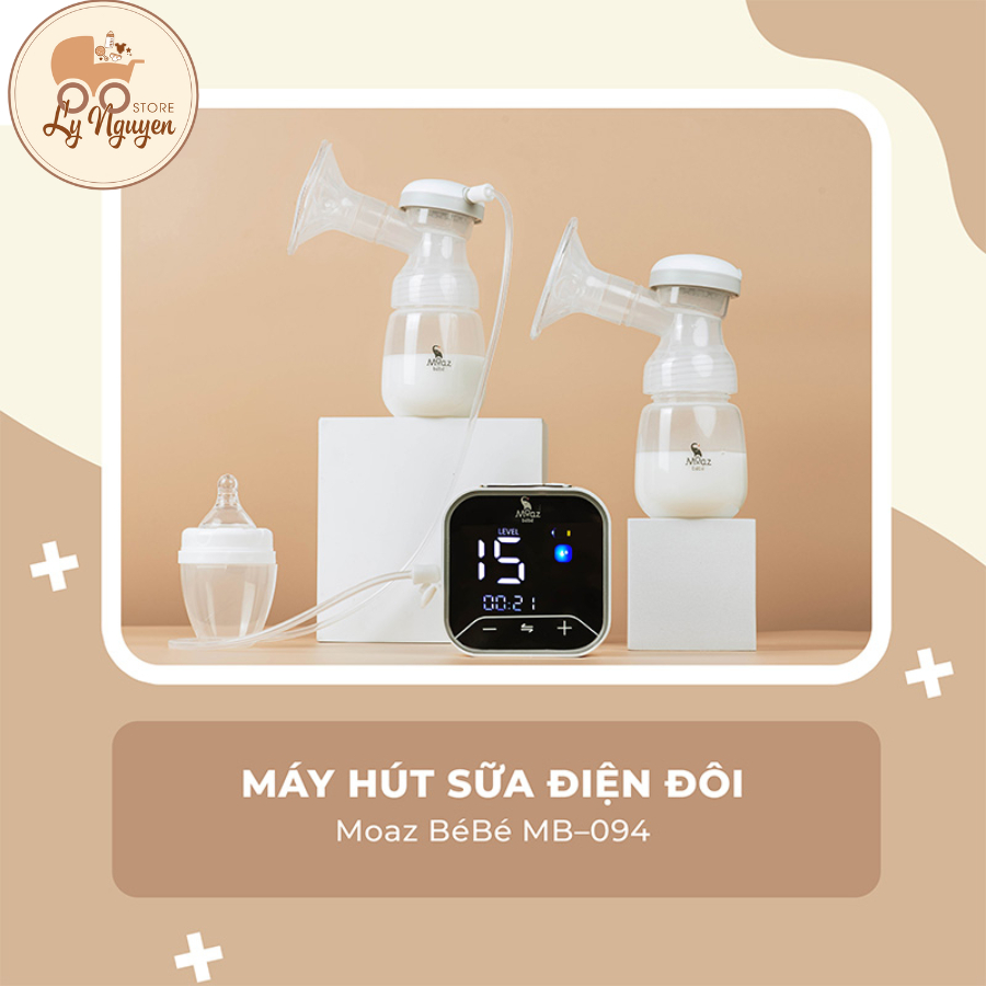 [Ly Nguyễn Store] Máy hút sữa điện đôi Moaz BéBé MB – 094