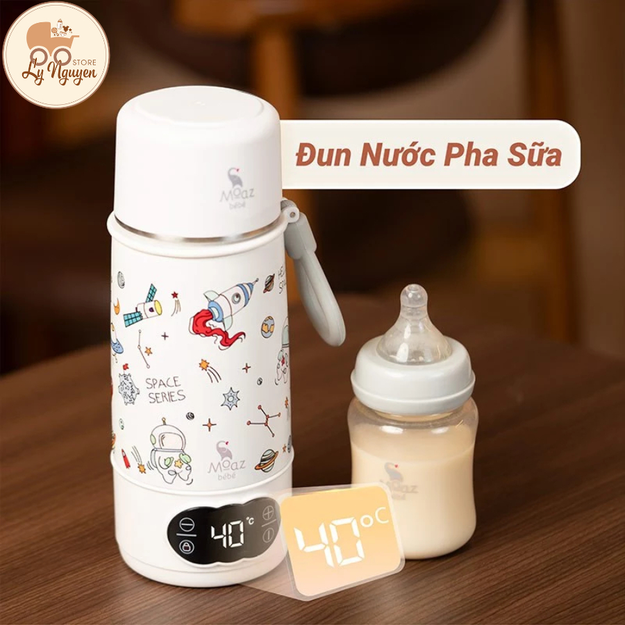 [Ly Nguyễn Store] Bình đun nước pha sữa di động MB058 Plus Moaz BéBé MB-058