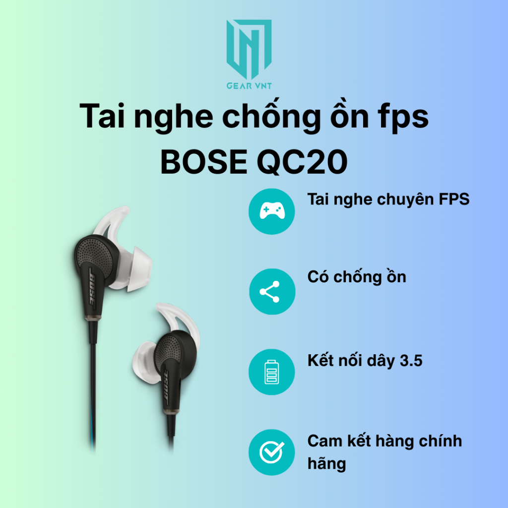 Tai nghe FPS BOSE QC20 | Tai nghe gaming chính hãng