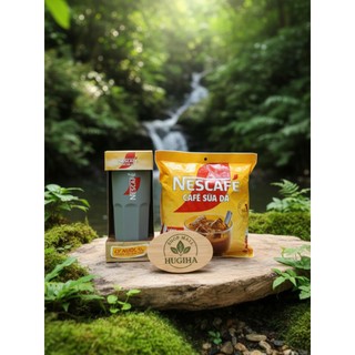 [Tặng ly] Combo Cafe sữa đá Nescafe bịch 600g (25 gói x 24g) tặng ly Inochi 1 lít