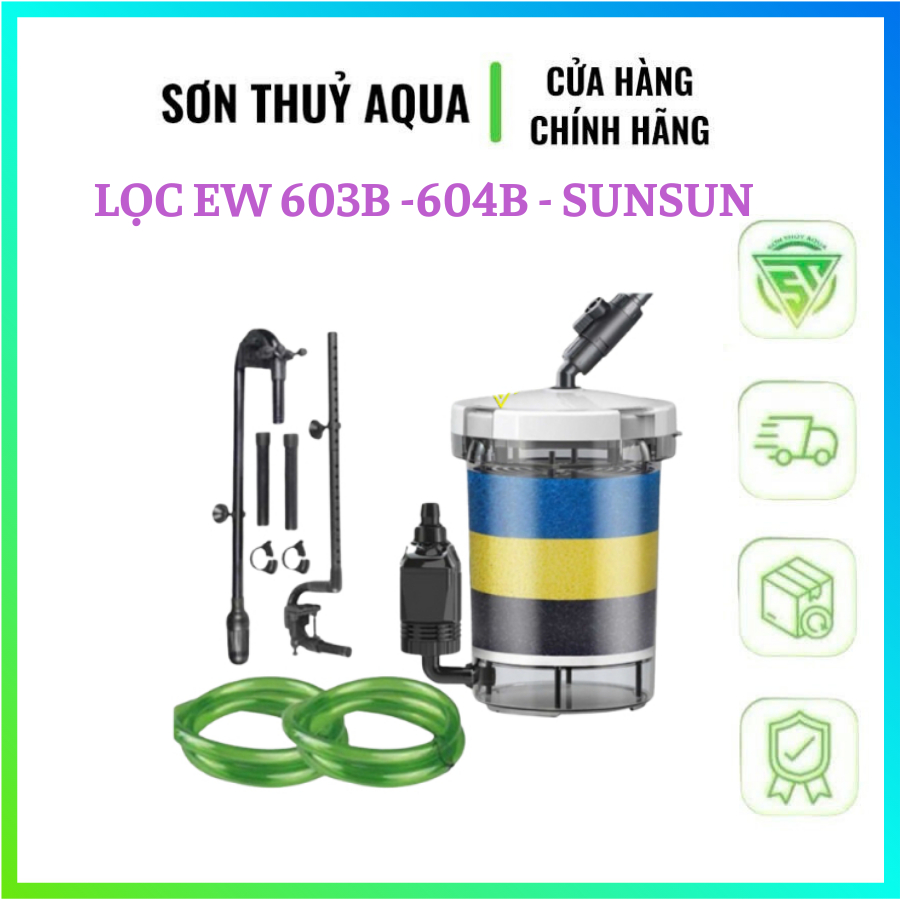 Lọc thùng Ew 603B - 604B dành cho bể cá cảnh thủy sinh