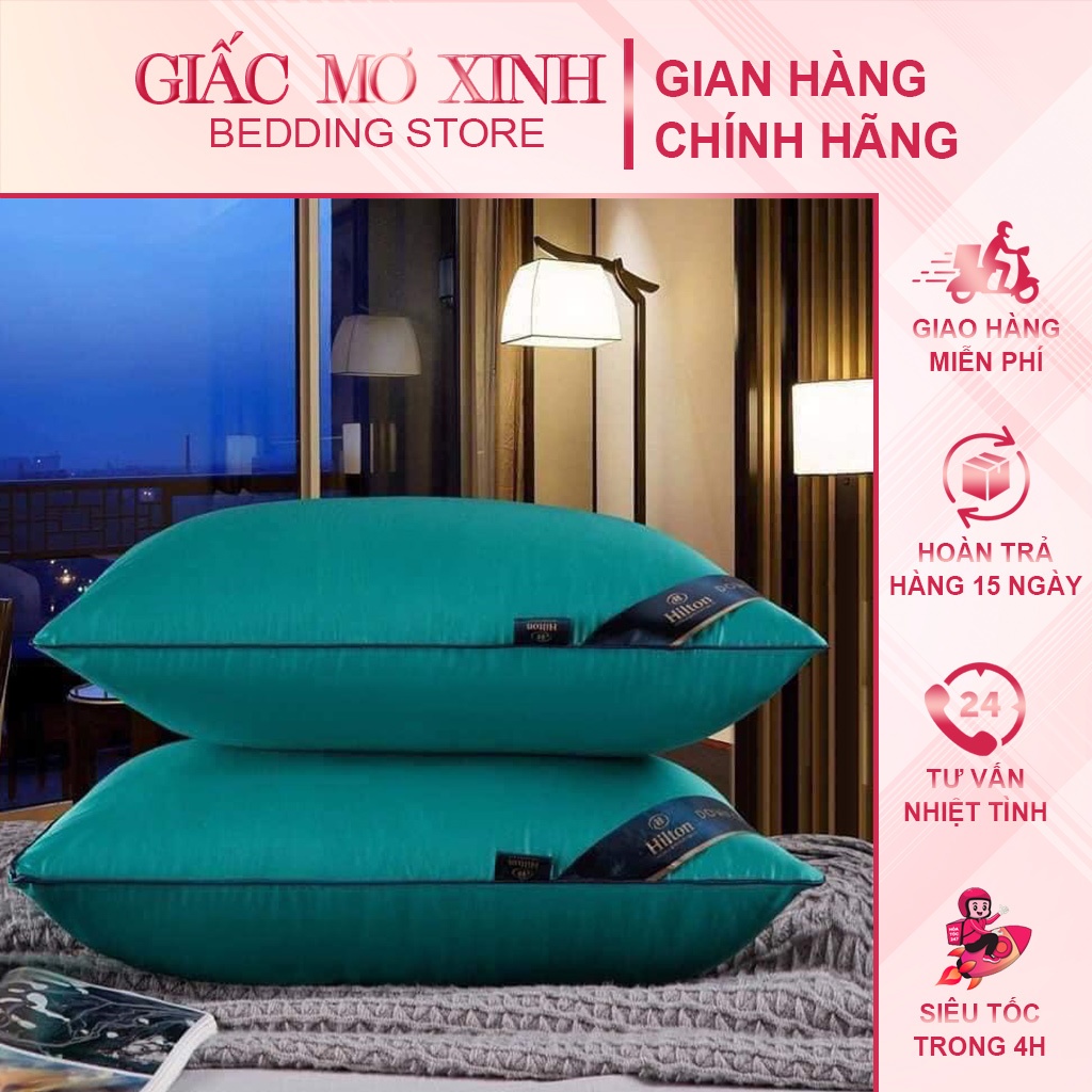 Ruột Gối Hilton Cao Cấp – Hàng Xuất Cho Khách Sạn, Êm Ái, Nâng Đỡ Cổ